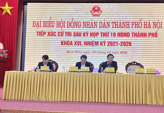 Đại biểu HĐND Thành phố tiếp xúc cử tri huyện Hoài Đức