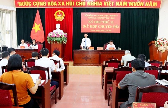 HĐND thị xã Sơn Tây khóa XX tổ chức kỳ họp thứ 11  