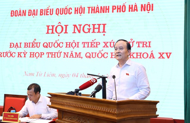 Đại biểu Quốc hội thành phố Hà Nội tiếp xúc cử tri quận Nam Từ Liêm