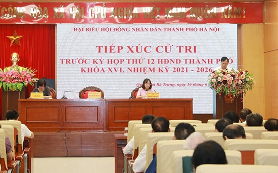 Đại biểu HĐND Thành phố tiếp xúc cử tri quận Hai Bà Trưng