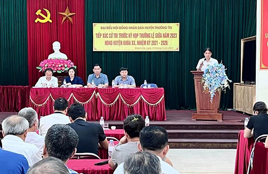 Đại biểu HĐND huyện Thường Tín tiếp xúc cử tri