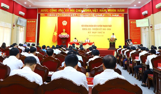 HĐND huyện Thạch Thất khai mạc kỳ họp thứ 11
