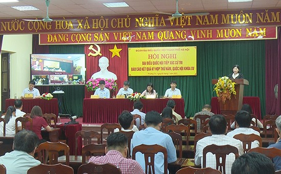 Đại biểu Quốc hội thành phố Hà Nội tiếp xúc cử tri các huyện Thường Tín, Ứng Hòa, Phú Xuyên và Mỹ Đức 