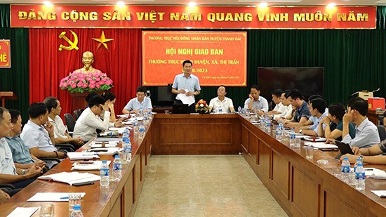 Thanh Oai: Thường trực HĐND huyện giao ban với HĐND xã, thị trấn 