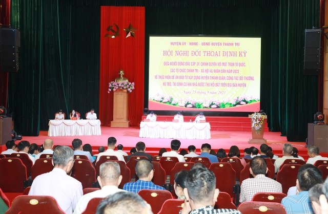 Huyện Thanh Trì: Đối thoại giữa người đứng đầu cấp ủy, chính quyền với các tổ chức chính trị - xã hội và Nhân dân