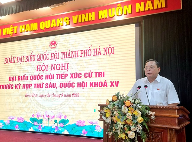 Đại biểu Quốc hội thành phố Hà Nội tiếp xúc cử tri huyện Hoài Đức