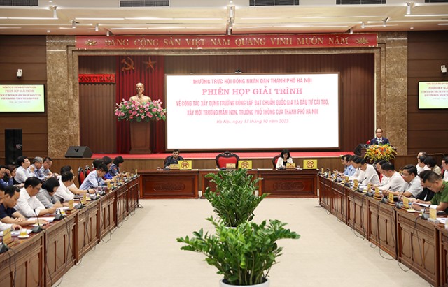 Phiên họp giải trình của Thường trực HĐND thành phố Hà Nội về lĩnh vực giáo dục