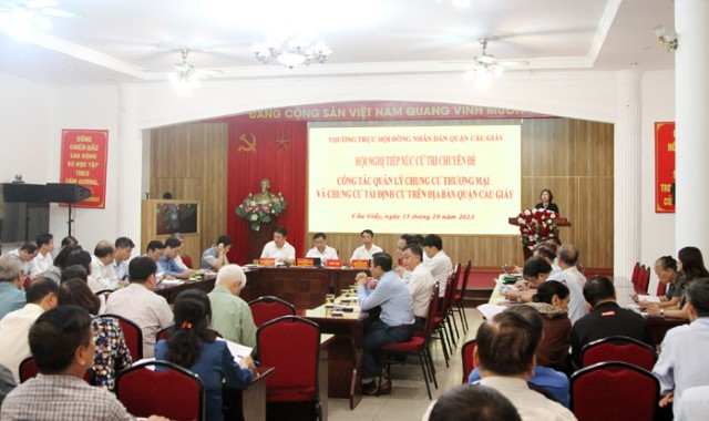 Quận Cầu Giấy: Tiếp xúc cử tri chuyên đề công tác quản lý chung cư