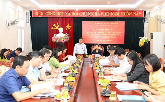 Ban Văn hoá-Xã hội giám sát công tác giải quyết việc làm tại Sở Lao động, Thương binh và Xã hội