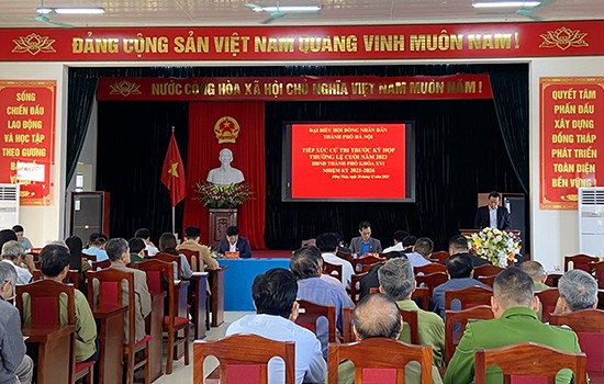 Đại biểu HĐND Thành phố tiếp xúc cử tri huyện Đan Phượng