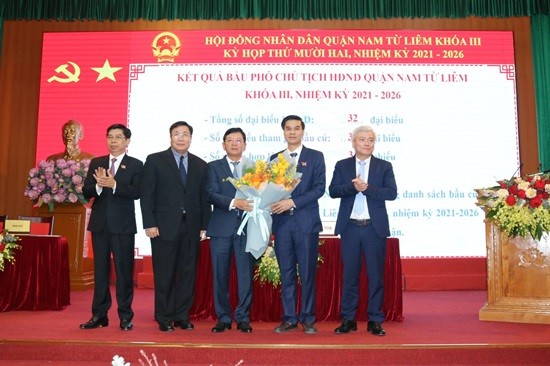Bầu các chức danh chủ chốt HĐND quận Nam Từ Liêm khóa III, nhiệm kỳ 2021-2026