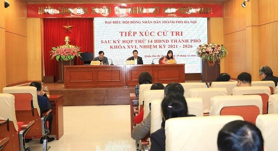 Đại biểu HĐND Thành phố tiếp xúc cử tri quận Hai Bà Trưng 