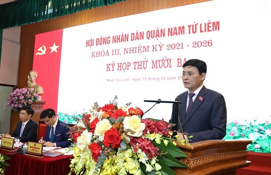 Phó Chủ tịch HĐND Thành phố Phạm Quí Tiên dự kỳ họp thứ 13 HĐND quận Nam Từ Liêm