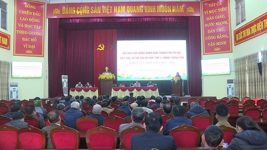 Đại biểu HĐND Thành phố tiếp xúc cử tri huyện Ứng Hoà 