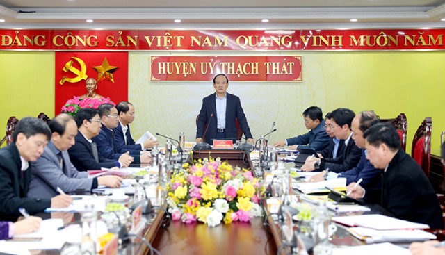 Giám sát việc thực hiện Chương trình số 08-CTr/TU của Thành ủy tại huyện Thạch Thất