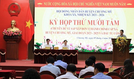 HĐND huyện Chương Mỹ thông qua nghị quyết về sáp nhập đơn vị hành chính