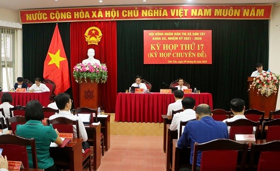 Kỳ họp thứ 17 (kỳ họp chuyên đề) HĐND thị xã Sơn Tây khóa XX