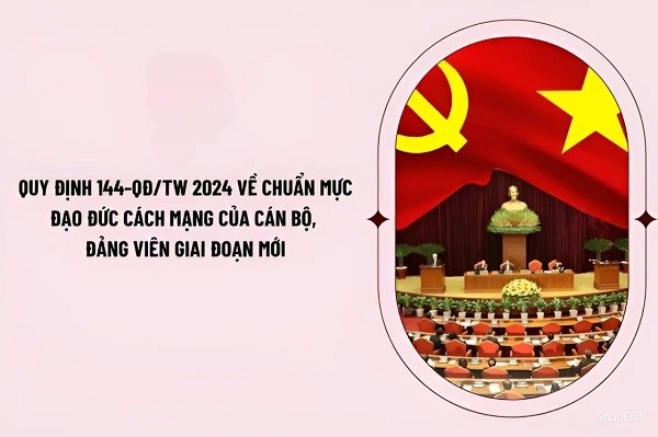Quy định số 144-QĐ/TƯ về chuẩn mực đạo đức cách mạng của cán bộ, đảng viên trong giai đoạn mới