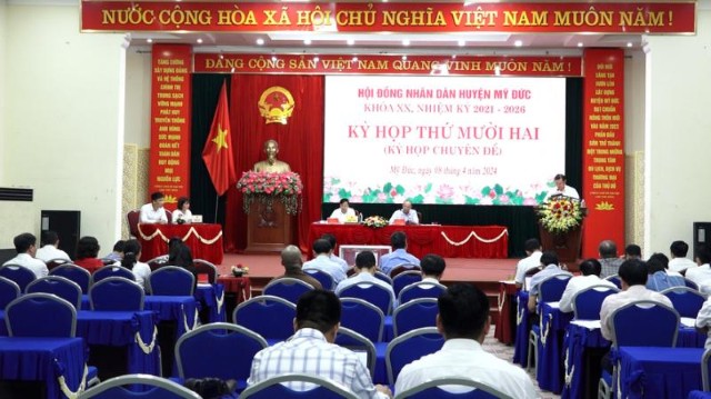 HĐND huyện Mỹ Đức họp kỳ chuyên đề thông qua đề án sáp nhập địa giới hành chính cấp xã