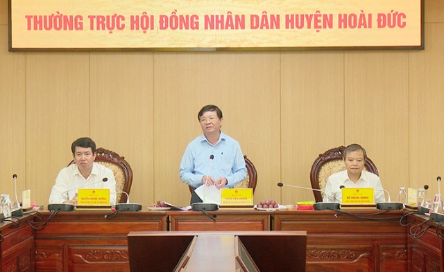 Thường trực HĐND huyện Hoài Đức giám sát tình hình thực hiện các chỉ tiêu kinh tế xã hội 6 tháng đầu năm 2024