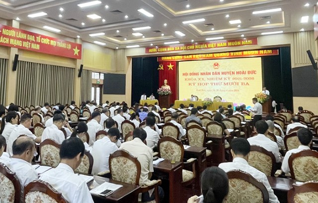 HĐND huyện Hoài Đức khóa XX khai mạc kỳ họp thứ 13 