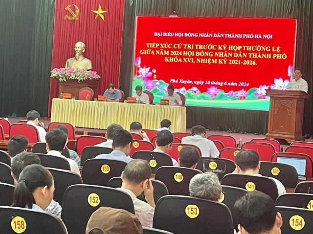 Điều chỉnh thời gian và địa điểm tiếp xúc cử tri trước Kỳ họp thường lệ giữa năm 2024 HĐND Thành phố