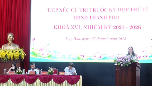 Đại biểu HĐND thành phố tiếp xúc cử tri huyện Ứng Hoà