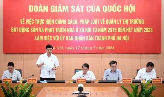 Quốc hội giám sát công tác quản lý thị trường bất động sản và phát triển nhà ở xã hội tại thành phố Hà Nội