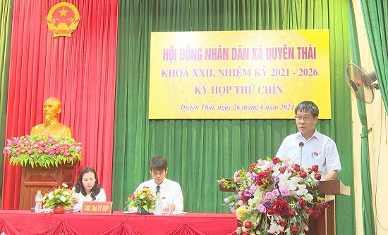 Kỳ họp thứ 9, HĐND xã Duyên Thái thông qua nhiều nghị quyết quan trọng