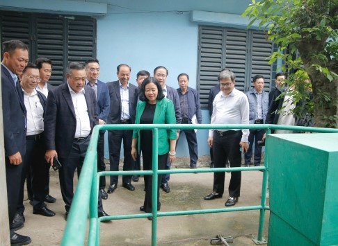 Bí thư Thành ủy Hà Nội kiểm tra tiến độ Dự án xử lý nước thải Yên Xá