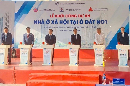 Phó Chủ tịch HĐND Thành phố Phạm Quí Tiên dự lễ khởi công dự án nhà ở xã hội tại khu đô thị Hạ Đình