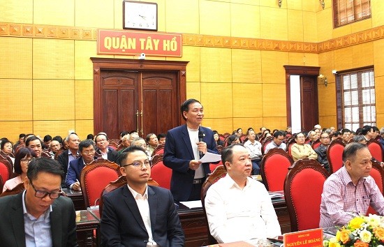 Đại biểu Quốc hội thành phố Hà Nội tiếp xúc cử tri các quận, huyện Tây Hồ, Hoài Đức, Bắc Từ Liêm 