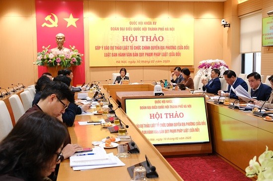Đoàn ĐBQH thành phố Hà Nội lấy ý kiến góp ý vào các dự thảo luật trình tại Kỳ họp 9, Quốc hội khóa XV