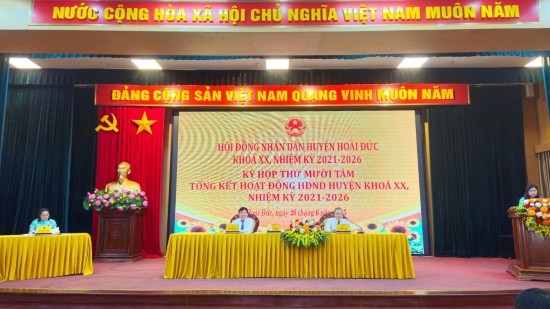 HĐND huyện Hoài Đức tổ chức kỳ họp tổng kết hoạt động nhiệm kỳ 2021-2026