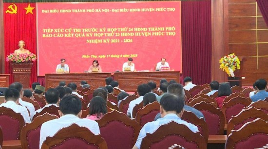 Đại biểu HĐND Thành phố tiếp xúc cử tri huyện Phúc Thọ trước kỳ họp thường lệ giữa năm 2025